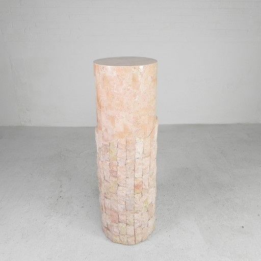 Marble veneer column from the 1980s by Maitland Smith