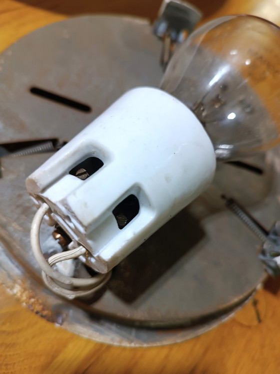 Image 1 of Lampe plafond vintage Bauhaus en opaline