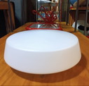 Lampe plafond vintage Bauhaus en opaline