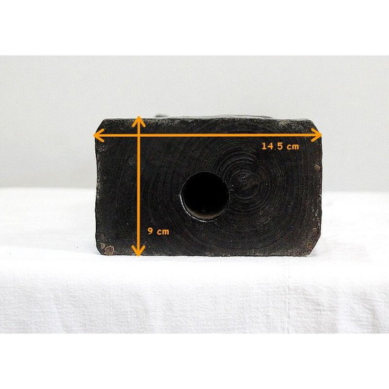 Image 1 of Vintage sculpture of a woman and her child in redwood