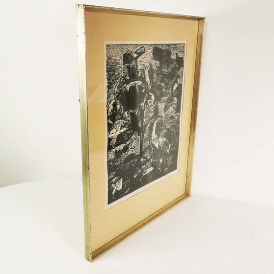 Image 1 of Vintage lithograph by Helle Thorborg, Denmark 1964