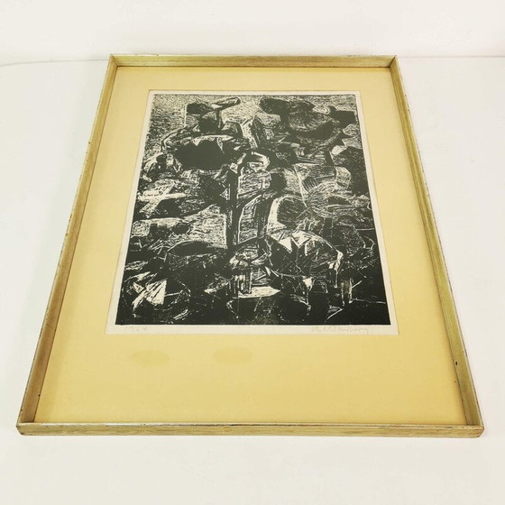 Image 1 of Vintage lithograph by Helle Thorborg, Denmark 1964