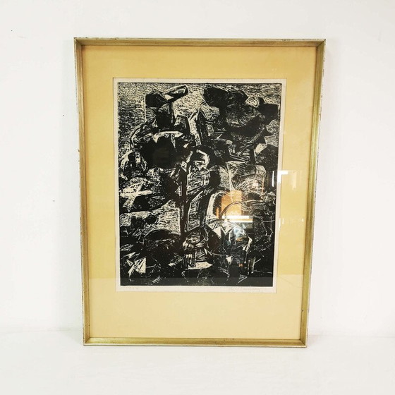 Image 1 of Vintage lithograph by Helle Thorborg, Denmark 1964