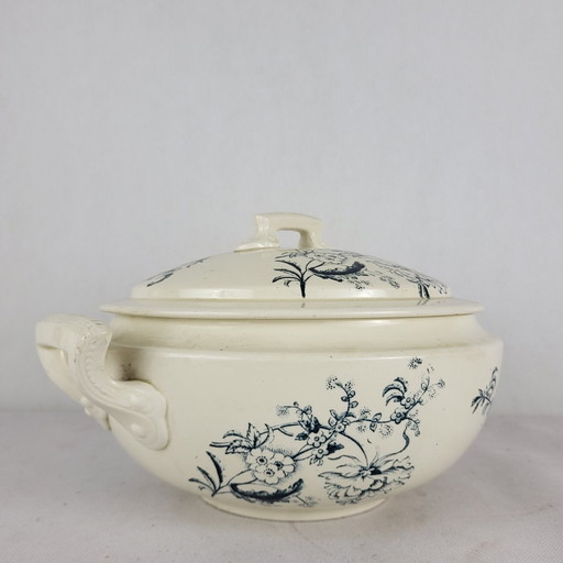 Soup tureen in Salins earthenware, Tunis model