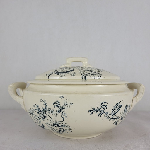 Soup tureen in Salins earthenware, Tunis model