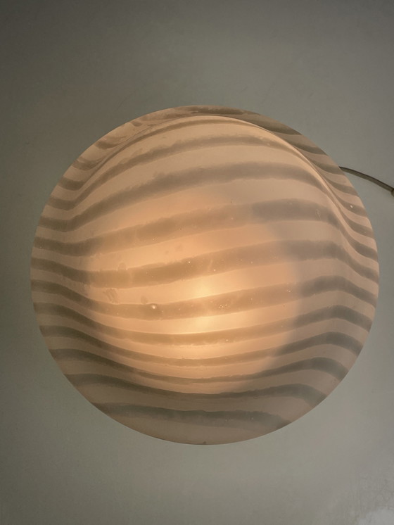 Image 1 of Peill & Putzler Xl Zebra Mushroom Table Lamp, Germany 1970-1980