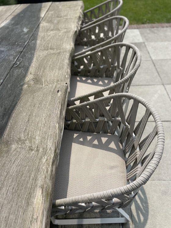 Image 1 of Meubili Garden Table With 8 Matching Woven Chairs