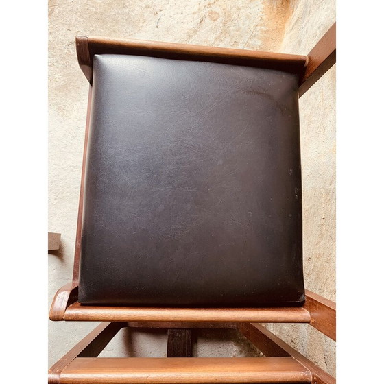 Image 1 of Set of 6 black vintage chairs by Gunther Hoffstead for Uniflex, 1960