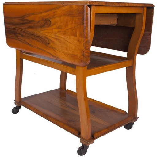 Carrello d'epoca in noce, Inghilterra 1930