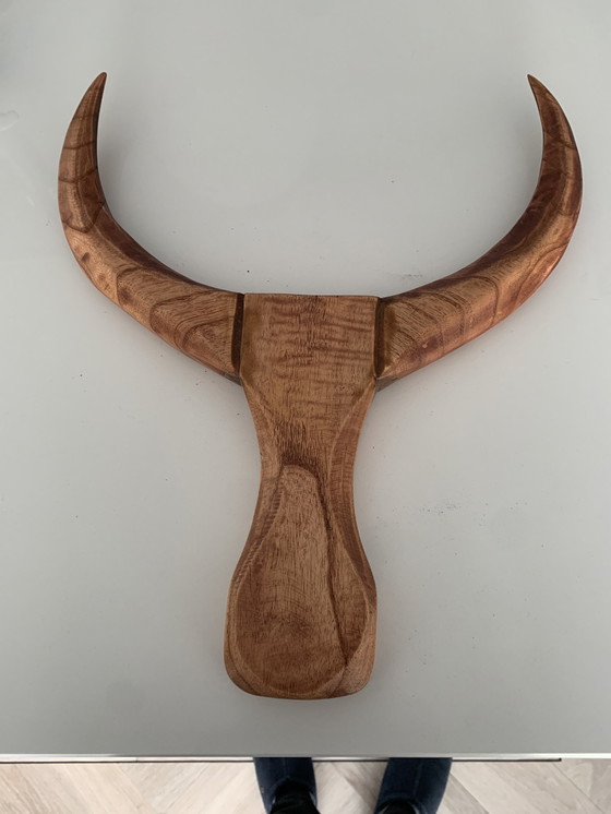 Image 1 of Buffalo Head Wall Decoration Of Indonesian Hardwood