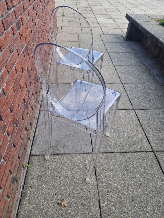 Image 1 of 2x Kartell Victoria Ghost chairs Philippe Starck