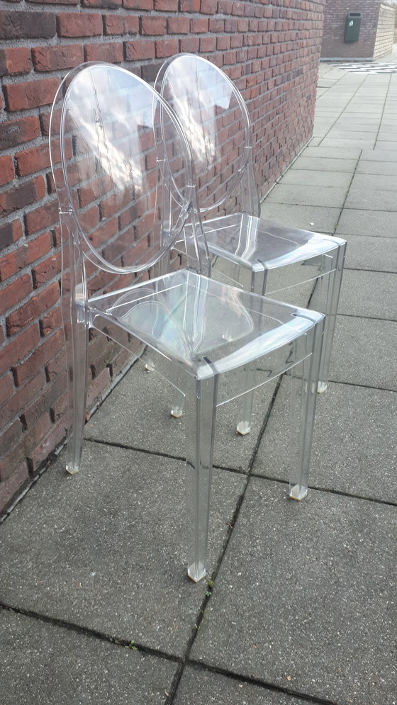 Image 1 of 2x Kartell Victoria Ghost chairs Philippe Starck