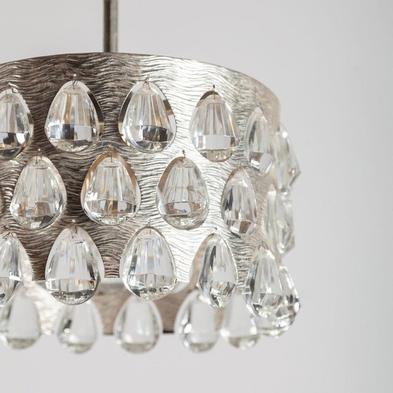 Image 1 of Vintage silver plated chandelier from Palwa, Germany 1970