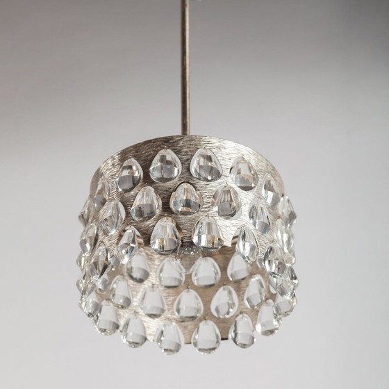 Image 1 of Vintage silver plated chandelier from Palwa, Germany 1970