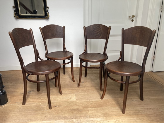 Image 1 of 4xJ.&J. Kohn Bentwood Art Deco Chairs