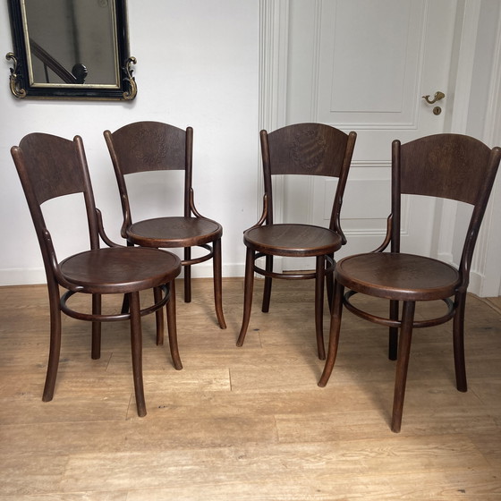 Image 1 of 4xJ.&J. Kohn Bentwood Art Deco Chairs