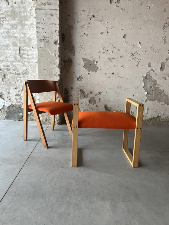 Image 1 of Plywood set chair and bench 