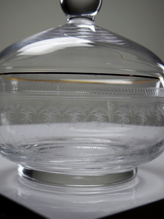 Image 1 of Antique Crystal Sugar Bowl or Box