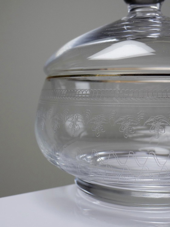 Image 1 of Antique Crystal Sugar Bowl or Box