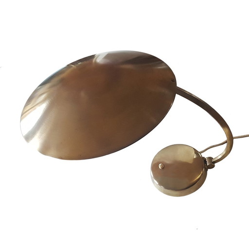 Large Bauhaus Brass Desk Lamp, 1930s