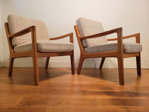 Set Of 2 Senator Chairs By Ole Wanscher For Poul Jeppesen