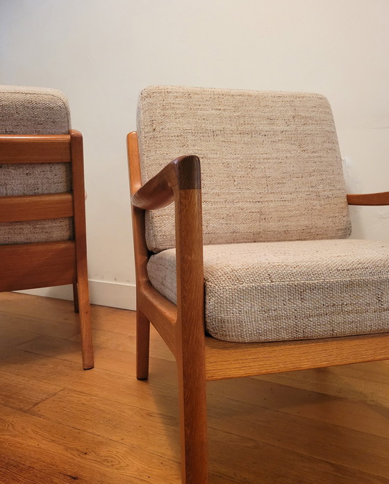 Image 1 of Set Of 2 Senator Chairs By Ole Wanscher For Poul Jeppesen