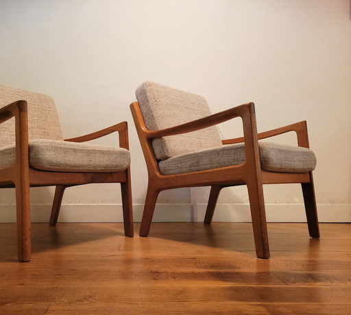 Set Of 2 Senator Chairs By Ole Wanscher For Poul Jeppesen