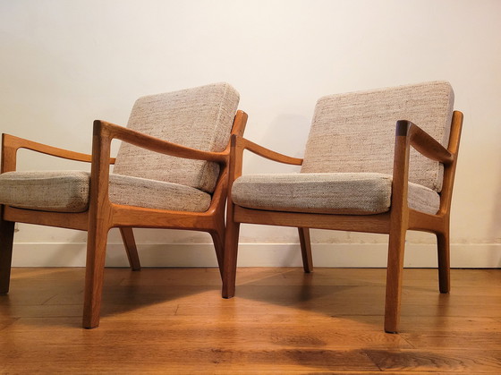 Image 1 of Set Of 2 Senator Chairs By Ole Wanscher For Poul Jeppesen