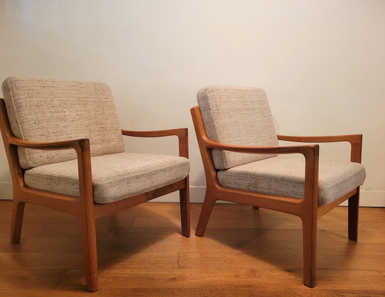 Image 1 of Set Of 2 Senator Chairs By Ole Wanscher For Poul Jeppesen