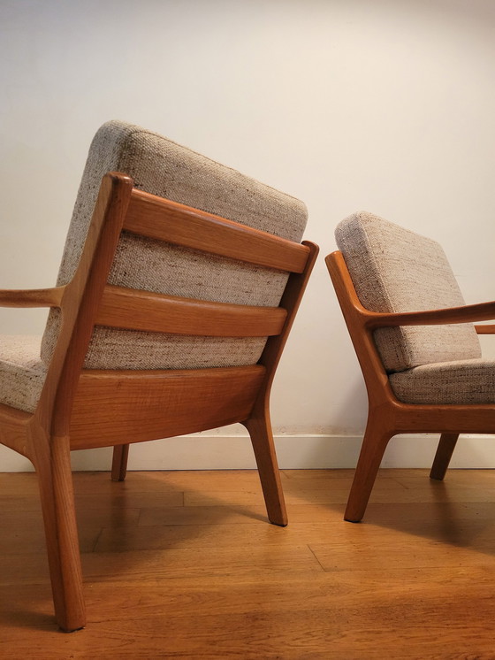 Image 1 of Set Of 2 Senator Chairs By Ole Wanscher For Poul Jeppesen