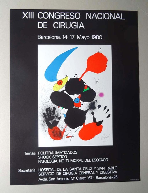 Joan Miro -Congreso Nacional De Curcia 1980 -Offsetlitho