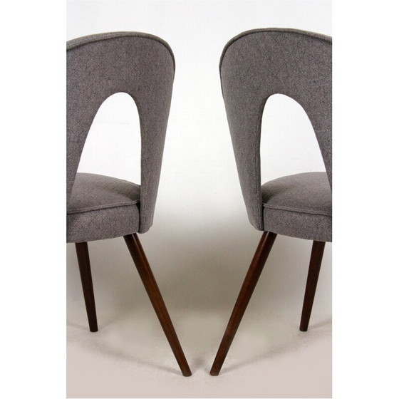 Image 1 of Pair of vintage chairs in grey fabric by Antonín Šuman for Tatra, Czechoslovakia 1960