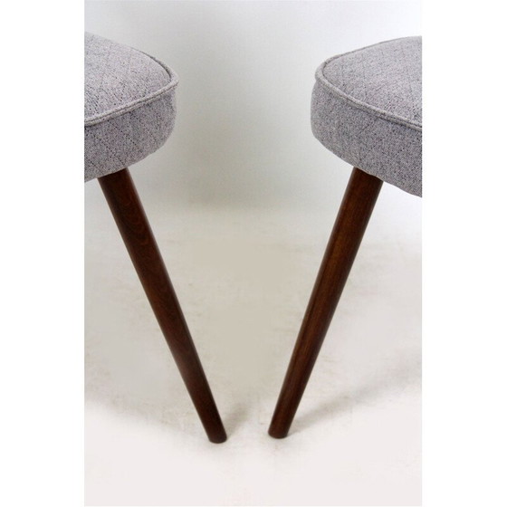 Image 1 of Pair of vintage chairs in grey fabric by Antonín Šuman for Tatra, Czechoslovakia 1960