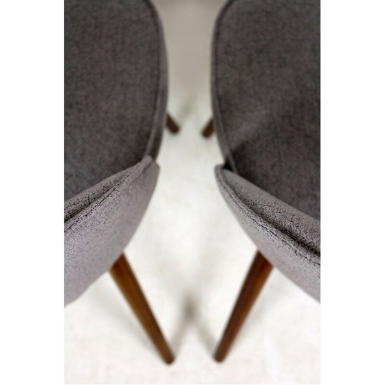 Image 1 of Pair of vintage chairs in grey fabric by Antonín Šuman for Tatra, Czechoslovakia 1960