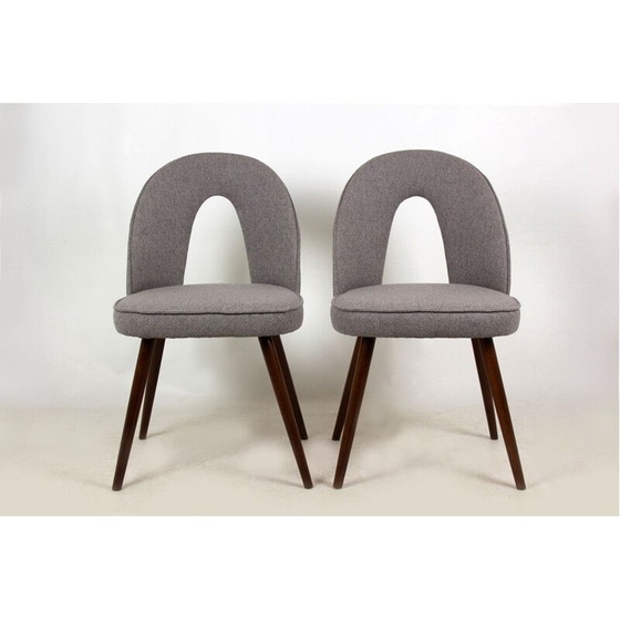 Image 1 of Pair of vintage chairs in grey fabric by Antonín Šuman for Tatra, Czechoslovakia 1960