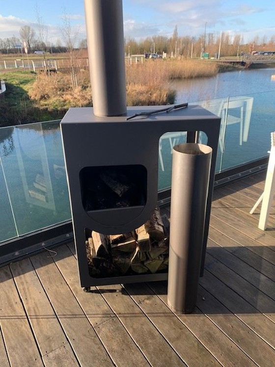 Image 1 of Harrie Leenders Outdoor Fireplace Spot With Extended Pipe