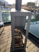 Harrie Leenders Outdoor Fireplace Spot With Extended Pipe