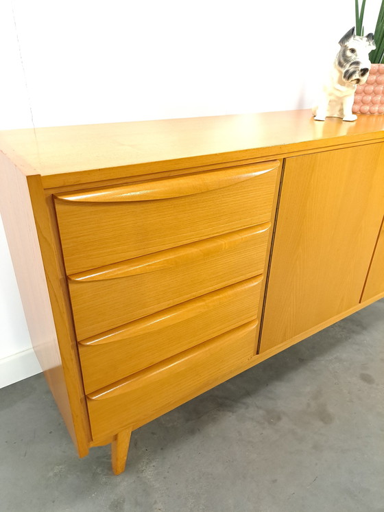 Image 1 of Veneer Sideboard With Drawers And Wooden Handles