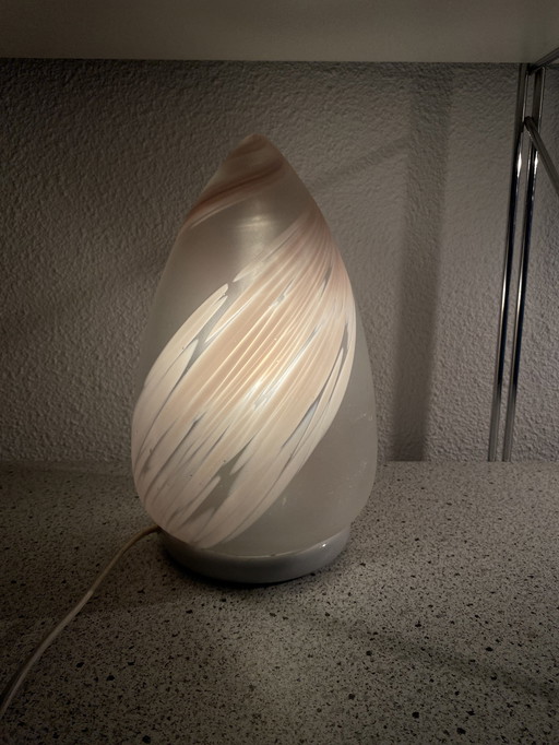 Blown Glass Egg Lamp 