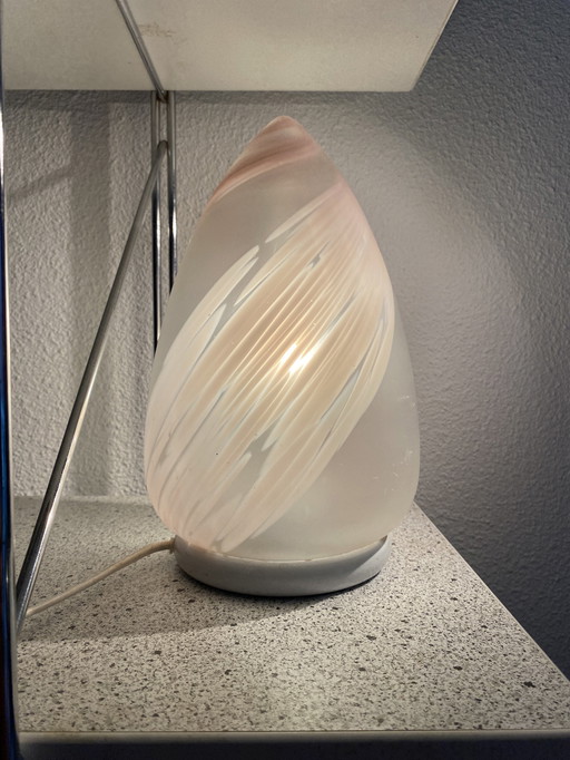 Blown Glass Egg Lamp 