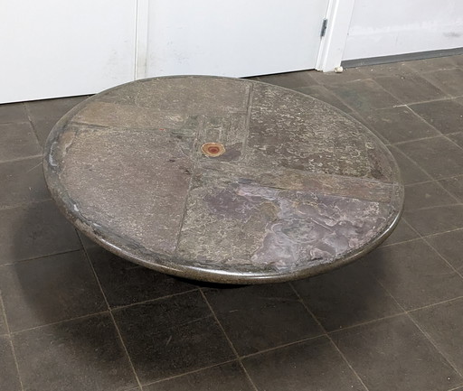 Paul Kingma round natural stone coffee table Ø 116cm