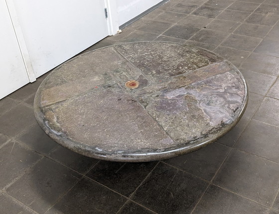 Image 1 of Paul Kingma round natural stone coffee table Ø 116cm