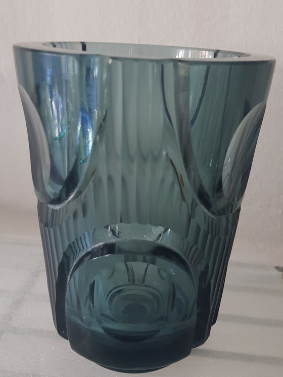 Image 1 of Art Deco Vase From Moser Böhmen, 1920S