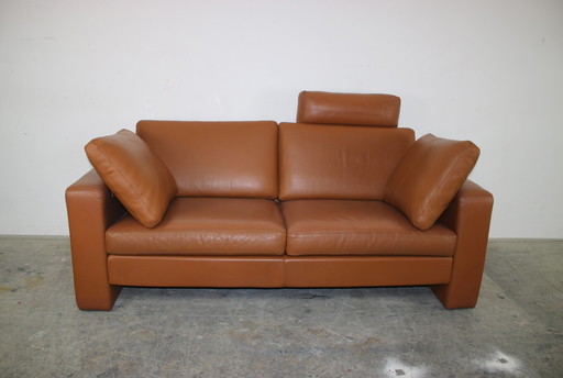 Cor Conseta Couch three-seater designer sofa leather saddle brown