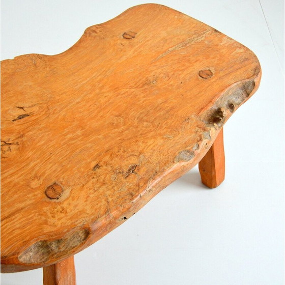 Image 1 of Vintage solid oak coffee table, 1970