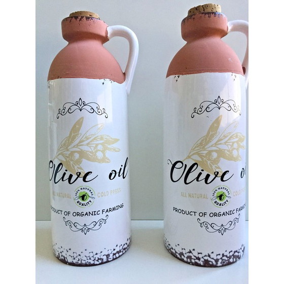 Image 1 of Coppia di vasi d'epoca in terracotta smaltata rossa