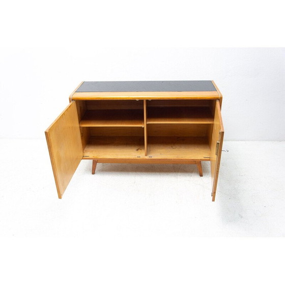 Image 1 of Vintage sideboard in beech and opaxite glass by Hubert Nepožitek and Bohumil Landsman for Jitona, 1960