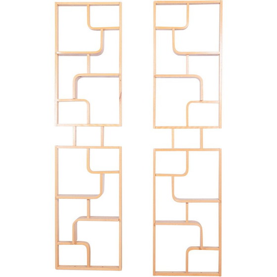 Image 1 of Pair of vintage maple dividers by Ludvik Volak for Drevopodnik Holesov, Czechoslovakia 1960