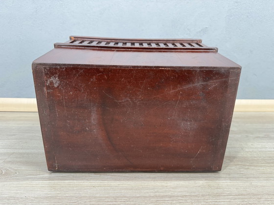 Image 1 of Vintage Mahogany Wooden Reading Rack