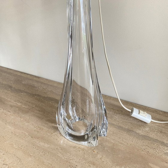Image 1 of Pair of vintage translucent crystal table lamps by Val Saint Lambert, 1950